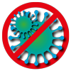 Grafik Verbotsschild Coronavirus